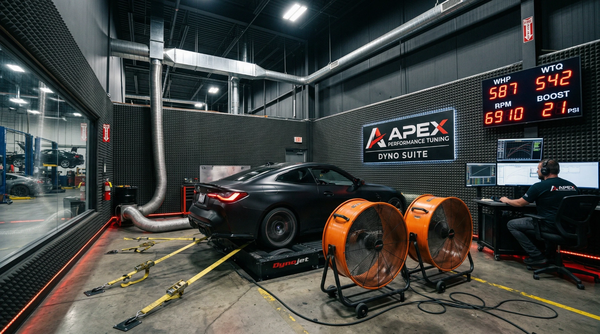 Performance Shops — Dyno Suite: chassis dyno with acoustic panels